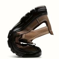 Sandalias Deportivas Transpirables para Hombres Color Sólido, Zapatillas Casuales de Toda Temporada, Ligeras y Duraderas, Antideslizantes con Tejido Superior y Interior, Suela de PU y Plantilla - details 7