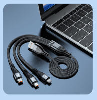 Cable de carga súper rápida 3 en 1, 6A, 66W, 1,2 M, 2M, cargador Micro USB tipo C, nailon trenzado para iPhone, Xiaomi, Samsung - details 14