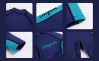 Traje de buceo de manga corta con estampado de letras y colores para niños, juego para surf y natación - details 0