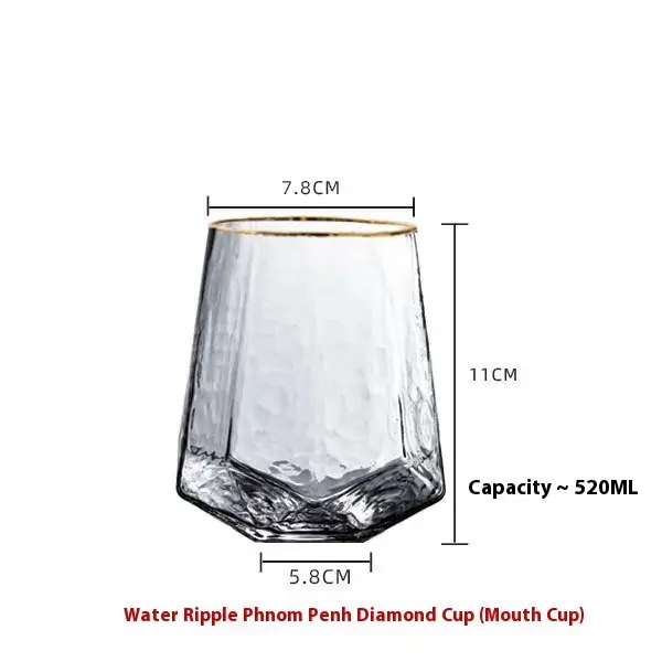 Copas de vino con adorno dorado, copa de cristal sin plomo para champán, copa de agua para beber, boda, hogar, Bar - 1