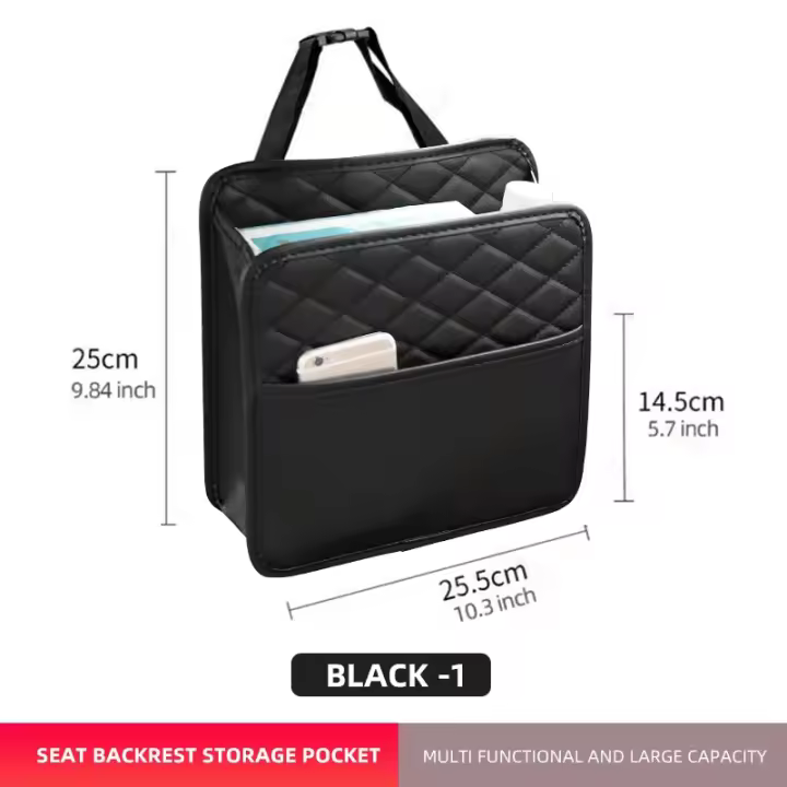 Bolsa de Almacenamiento Multifuncional para Asiento de Automóvil Bolsa de Cuero para Modelos Comunes - 1