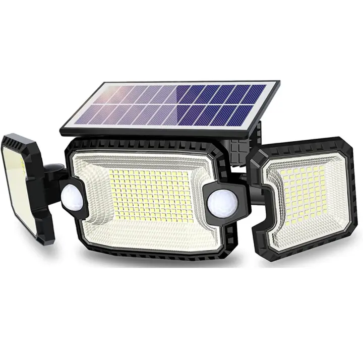 Luz Solar Outdoor IP65 Impermeable Faro de Seguridad Ajustable para Jardín, Yardín, Garaje con Sensores de Movimiento 7300LM LED - 1