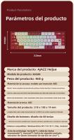 Heijue AK680 teclado mecánico juego teclado intercambiable en caliente con cable eje de té inalámbrico de doble modo eje rojo 68 teclas - details 12