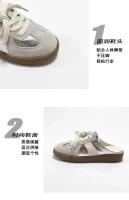 Zapatos de mulas para mujer, mocasines sin cordones con punta redonda, zapatillas para caminar, zuecos perezosos, plataforma de verano, zapatillas Creeper Baotou - details 7