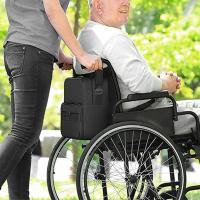 Bolsa de almacenamiento para silla de ruedas con múltiples bolsillos, bolsa colgante portátil impermeable para silla de ruedas con hebilla, bolsa para patinete de movilidad de gran capacidad - details 8
