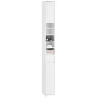 Mueble de Baño de Alto Estante Estanterías con 2 Puertas y Cajón Blanco Tamaño 20x20x180cm - details 74