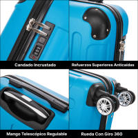 Maleta Cabina ABS 55x40x20cm (44L) - Aprovechamiento Maxima Capacidad - 20 Pulgadas - Ryanair Vueling Iberia Wizzair - details 2