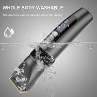 HATTEKER-cortadora de pelo profesional para hombres, Kit de aseo impermeable para hombres, cortadora de pelo 3 en 1, máquina de corte de pelo con carga USB - details 2