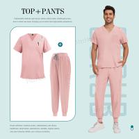 Trajes quirúrgicos de enfermera Unisex para hombre y mujer, uniforme médico de Hospital, pantalones para correr, uniformes veterinarios de enfermería - details 13