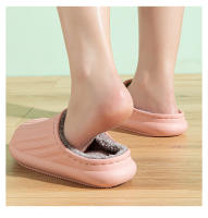 Nuevas zapatillas de algodón impermeables EVA para el hogar, interior y exterior, felpa cálida para hombres y mujeres, zapatos sencillos de algodón ligero de otoño e invierno - details 8