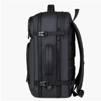 Mochila impermeable de gran capacidad con USB para hombre, bolsa de ordenador de negocios con rayas reflectantes, carcasa dura multifuncional - details 2