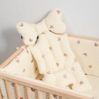 Cojín Universal suave y cómodo para asiento de cochecito, bonito cojín para cochecito de bebé, agradable a la piel, forro de asiento con bordado de oso infantil, almohadilla para niño pequeño - details 6