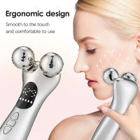Rodillo de masaje Facial 3D, dispositivo de belleza Facial con Micro corriente de pulso V, vibración, reafirmante, Lifting, moldeador, masajeador Facial antiarrugas - details 1