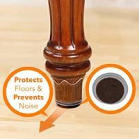 8 Packs Flexible Furniture Legs Floor Protectors Chair Table Leg Protectors Felt Pads Covers  Non Slip Slim Fit  Easy Slide Clea - details 2