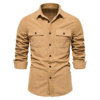 Nueva camisa de pana de otoño, camisa de manga larga para hombre, informal, delgada, versátil, a la moda - details 3