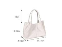 Bolso de hombro blanco sencillo 2025 Bolso de mano suave de cuero PU para mujer - details 11