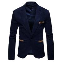 Chaqueta de Traje Casual de Alta Calidad de Pana Color Sólido Estilo Elegante para Negocios y Ocio - details 8