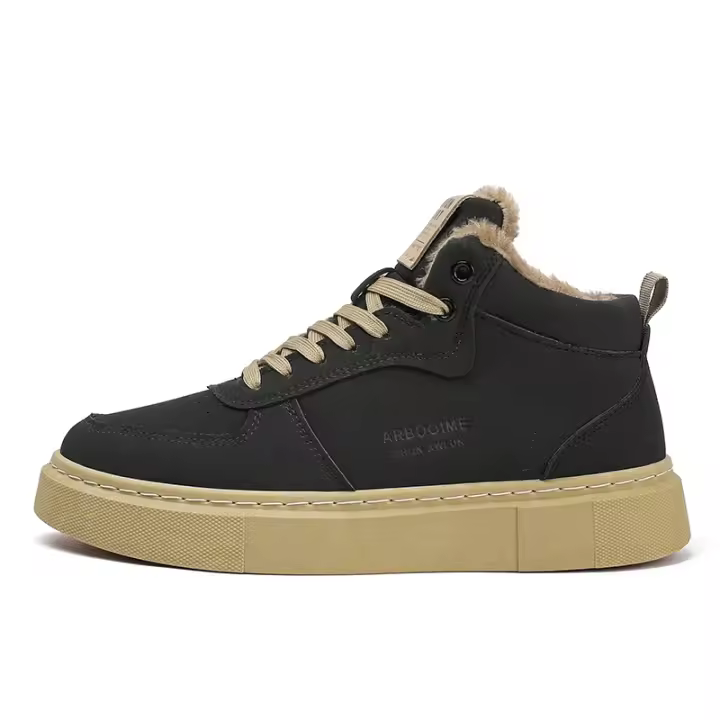 Zapatos Casuales de Moda para Hombres 2024 Suela Gruesa de Polar con Cordones - 1