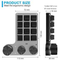 12-Key Bluetooth-compatible Wired Custom Programmable Keyboard Shortcut Copy Sticky One Key Volume Modulation - details 1
