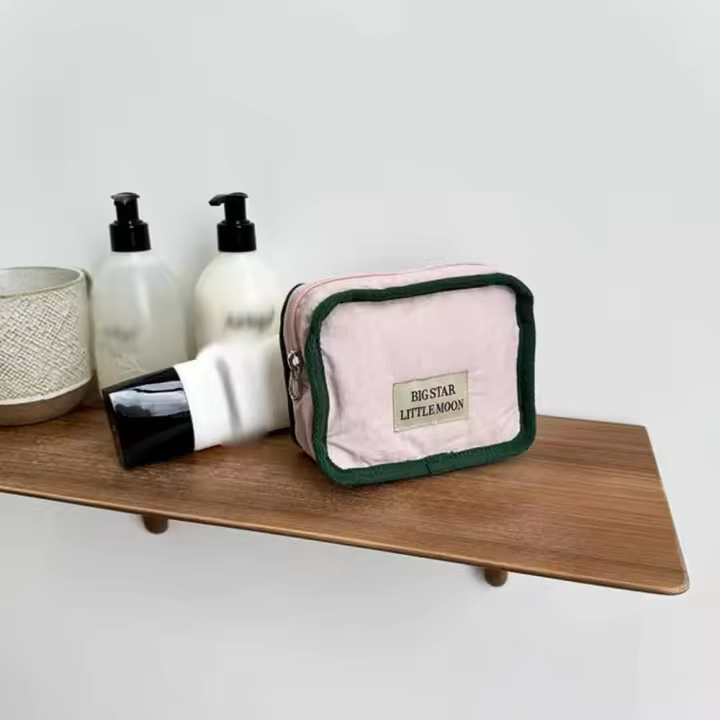 Bolsa de cosméticos portátil de Color contrastante, billetera de estilo coreano, monedero de Color sólido, bolsa de almacenamiento de pañuelos sanitarios suave y ligera - 1