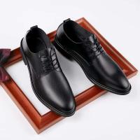 Zapatos formales de cuero informales para hombre, antideslizantes de goma sólida, suela suave y cómoda, fibra ultrafina de negocios - details 2