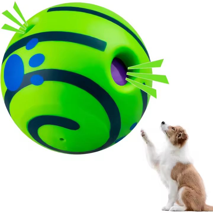 Pelota verde para perros grandes, medianos y pequeños, pelota interactiva para ejercicio y entrenamiento - 1