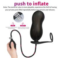 Leten Iatable consolador Anal Plug anillos de silicona suave para productos para adultos mujeres hombres parejas dilatador de trasero expansor juguetes sexuales caliente - details 15