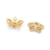 Tapas de cuentas de copos de nieve de latón de Color dorado de 18K, accesorios de alta calidad para manualidades, materiales para hacer joyas, sitio web oficial de Rosediy - details 6