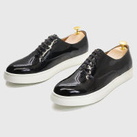 Zapatos casuales de cuero para hombre, zapatos de hombre de moda versátiles con cordones de piel de vaca. - details 10