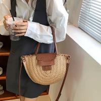 Bolso de mano de paja de ratán para mujer, bolso de mano tejido a mano para playa, de gran capacidad, para verano - details 1