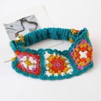 Diadema tejida de flores, banda para el cabello de estilo étnico bohemio colorido, accesorios para el cabello para niña, pañuelo de ganchillo hueco Pastoral para viaje - details 11