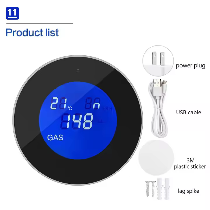Doodle Smart WiFi Detector de Gas Alarma Inalámbrica de Fugas de Gas Combustible, Sensor de Alta Precisión, Monitoreo Remoto de Enlace Inteligente, Seguridad en la Cocina - 1