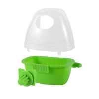 Comedero para jaula de pájaros, cuenco colgante de agua para loros y pájaros, caja de comedero para mascotas, contenedor de comida de plástico, suministros para pájaros, 1 unidad - details 3