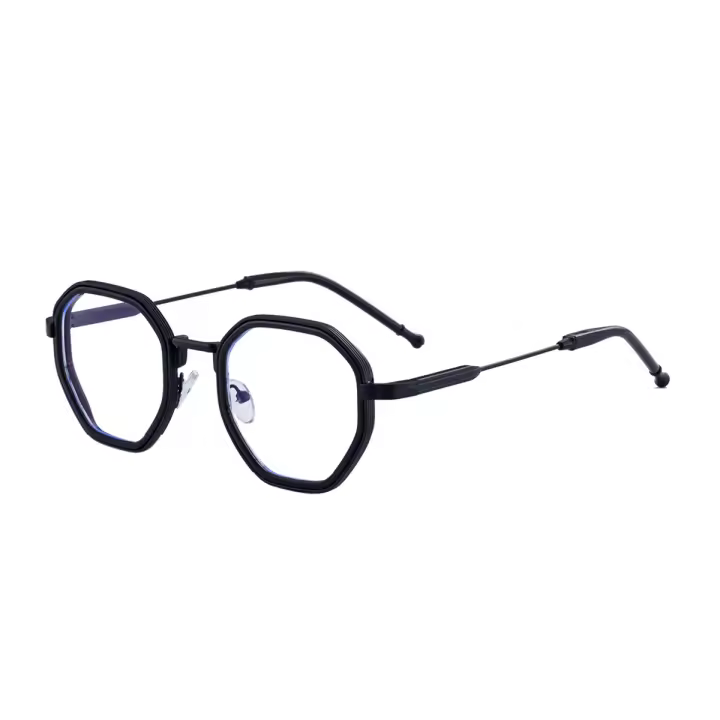 Gafas de sol poligonales nuevas y a la moda 2025 para hombre, gafas de sol con patillas de metal de tendencia y personalidad para hombre - 1