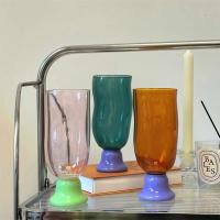 Taza de borosilicato de color, forma curva en S, vidrio resistente al calor, colas de vino, café, taza de agua helada - details 0