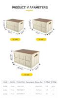 Caja de plástico plegable multifuncional portátil para uso doméstico, camping al aire libre y almacenamiento - details 2