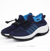Zapatos para caminar de marca para mujer, zapatillas de deporte con calcetines de punto transpirables, zapatos cómodos para lactancia, zapatos deportivos con plataforma informales - details 38