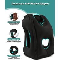 Almohada de Viaje Inflable Mejorada Soporte de Cuello para Descanso en Aire y Oficina - details 20