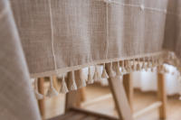 Mantel antimanchas rectangular, Diseño cuadrado de bordes para Decoración de mesa de Comedor - details 24