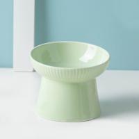 Cuenco de cerámica para gatos, cuenco creativo inclinado/boca plana para mascotas, base alta, gran capacidad, multiusos, cuenco de alimentación para comida de perro, protección del cuello - details 6