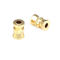 Cuentas de Pulsera de Brasso Dorado Mate Forma de Cilindro Ideal para Hacer Joyería DIY - details 20