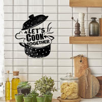 Let's Cooking Together-pegatina de pared para decoración del hogar, calcomanías autoadhesivas para fondo de cocina y restaurante, Mural - details 2
