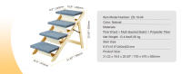 SucceBuy Escaleras para mascotas de madera/escalones para mascotas, diseño de madera plegable 2 en 1 para camas, sofás y coches. Escaleras y rampa para perros - details 6