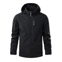Chaquetas con capucha para hombre, abrigos informales para exteriores, sudaderas con capucha sueltas, tops impermeables, primavera y otoño - details 3