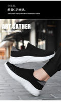 Zapatos deportivos transpirables antiolor para hombre, calzado deportivo de malla tejida con mosca negra de un pie, zapatos informales de suela blanda a la moda, primavera - details 6