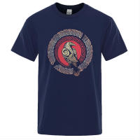 Camiseta de manga corta para hombre, camisa estampada Viking Crow Ragnar King, estilo hip-hop informal, ropa de verano, cómoda - details 7