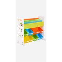 Estantería Juguetes Organizador Infantil 12 Cajas Tela No Tejida Libros Niños Sala Juegos Multiusos Blanco GKRS04WT - details 17