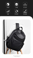 Nueva mochila negra para computadora Mochila de moda informal - details 1
