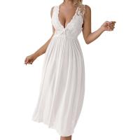 Ropa interior de mujer, pijamas suaves de malla con cuello en V profundo Ence, vestidos de boda y de noche, a la moda - details 3