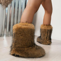 botas de mapache mujer, botas de nieve cálidas y antideslizantes, medianas para invierno - details 9